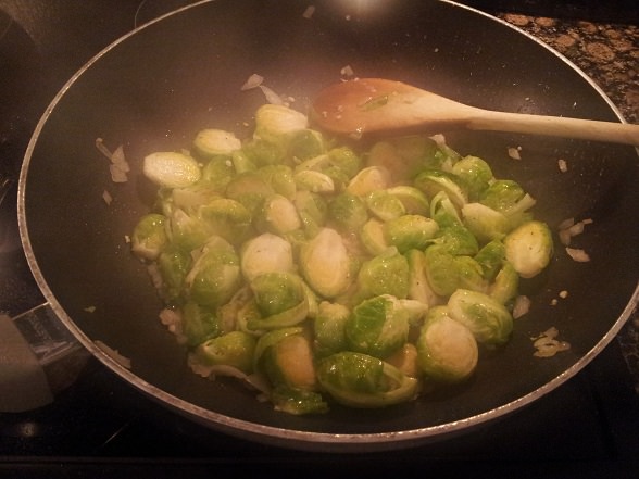 Add your sprouts and mix well