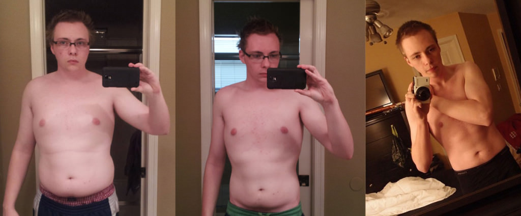 Here's a front view of the progress I've made over the last 6 months on a low carb high fat diet.