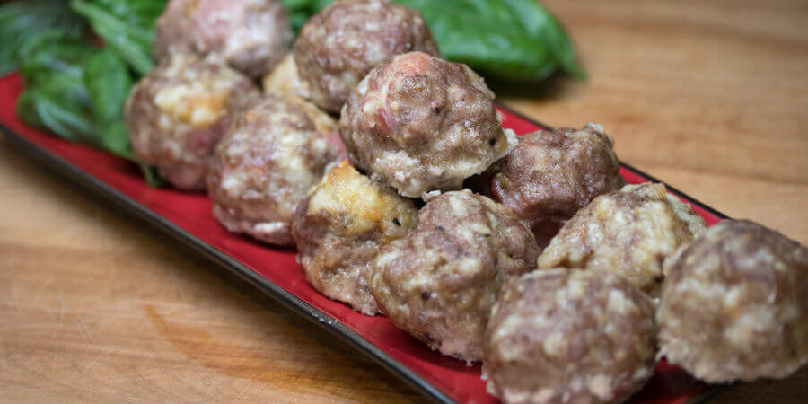 Bacon & Mozzarella Meatballs