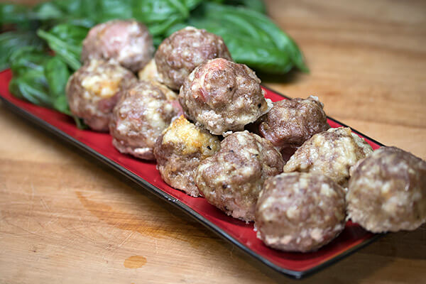 Bacon & Mozzarella Meatballs