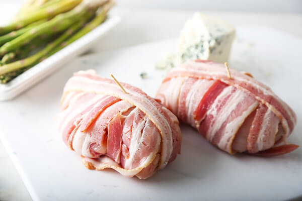 Bacon Wrapped Chicken Cordon Bleu