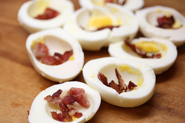 Spiced Bacon Deviled Eggs