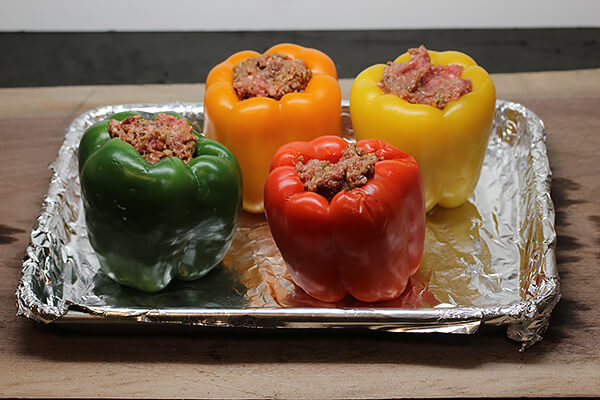 Bacon and Beef Stuffed Bell Peppers