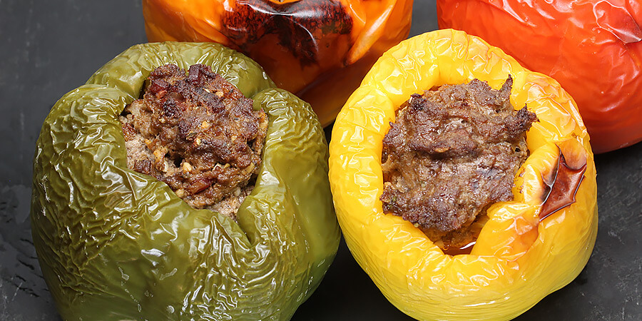 Bacon and Beef Stuffed Bell Peppers