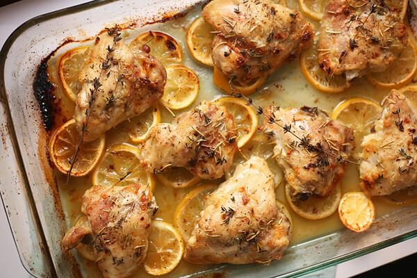 Lemon & Rosemary Roasted Chicken Thighs