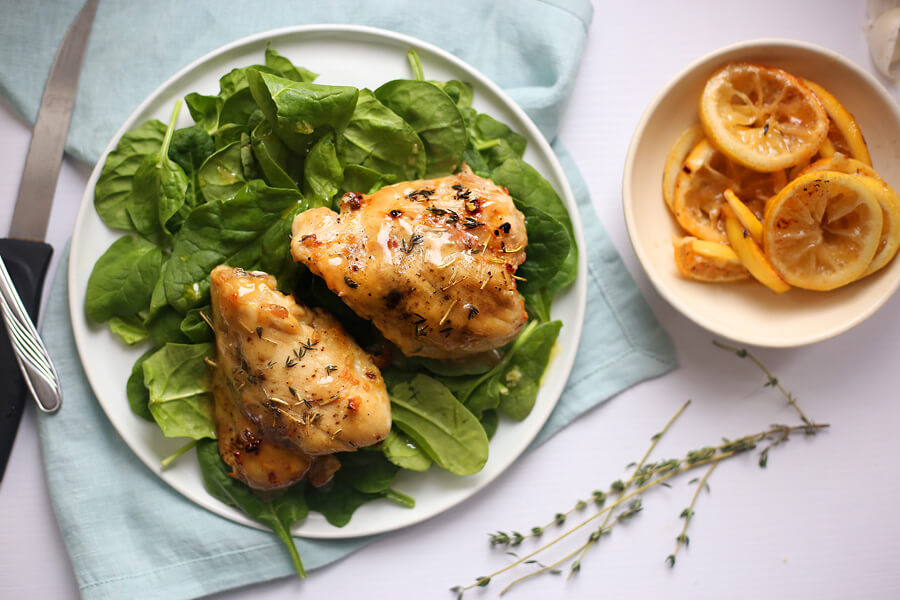 Lemon & Rosemary Roasted Chicken Thighs