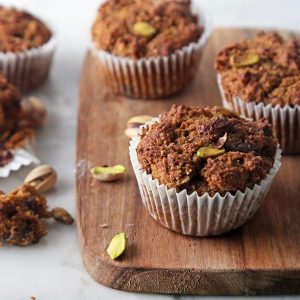 Pistachio and Pumpkin Chocolate Muffins