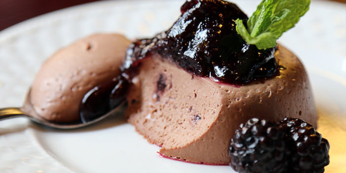 Blackberry Chocolate Panna Cotta