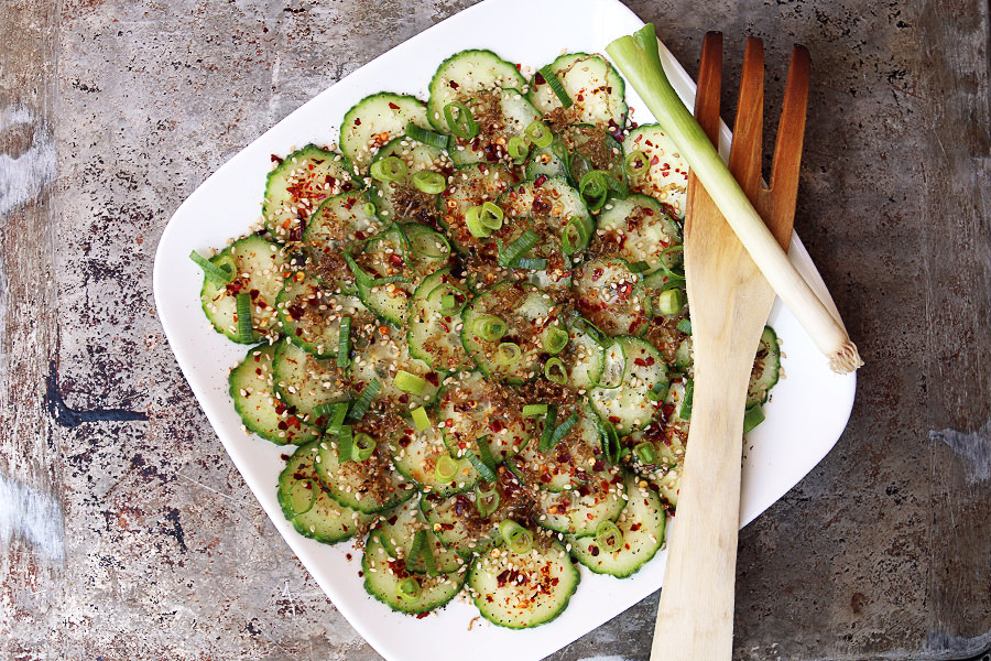 Asian Cucumber Salad | Shared via www.ruled.me