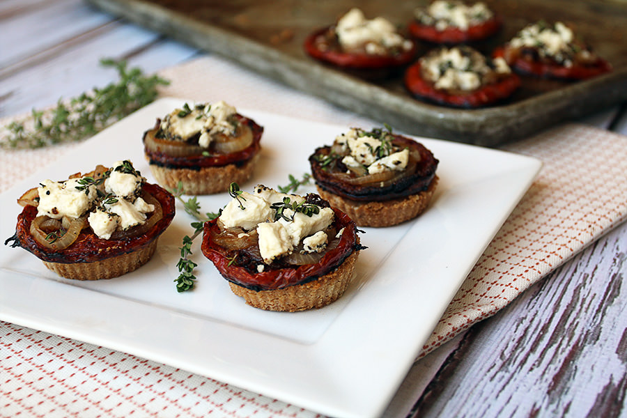 Goat Cheese Tomato Tarts | Shared via www.ruled.me