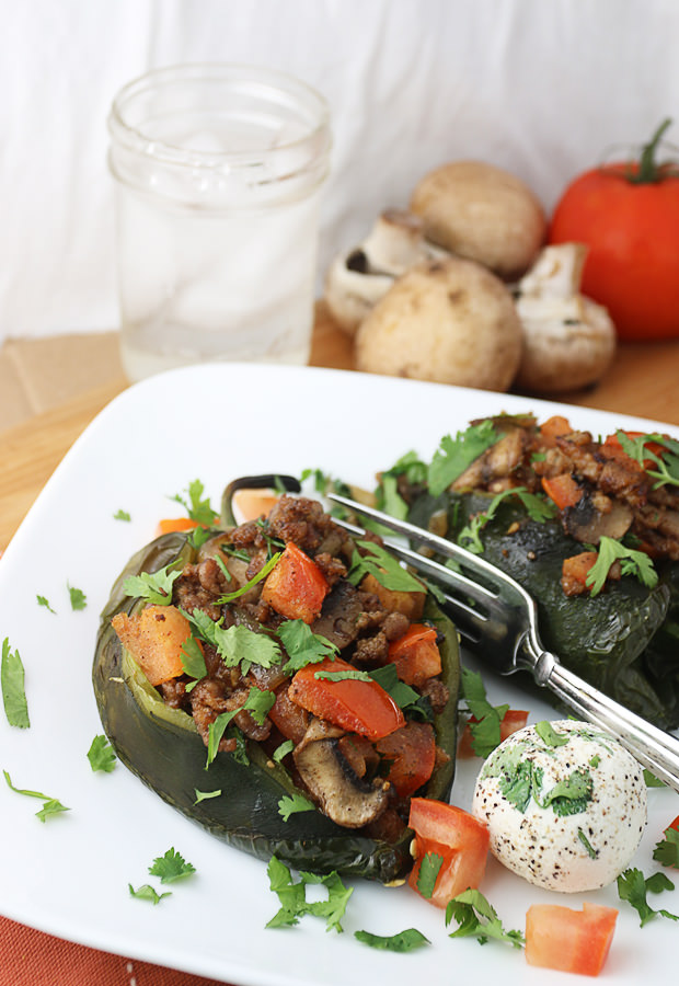 Stuffed Poblano Peppers | Shared via www.ruled.me/