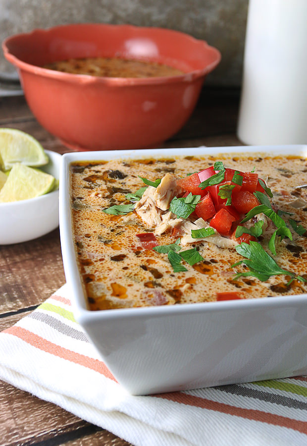 All the fantastic flavors of an enchilada made into a warm, hearty, and delicious #lowcarb soup! Shared via www.ruled.me/