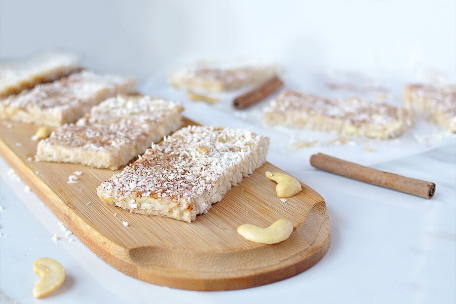 No Bake Coconut Cashew Bars