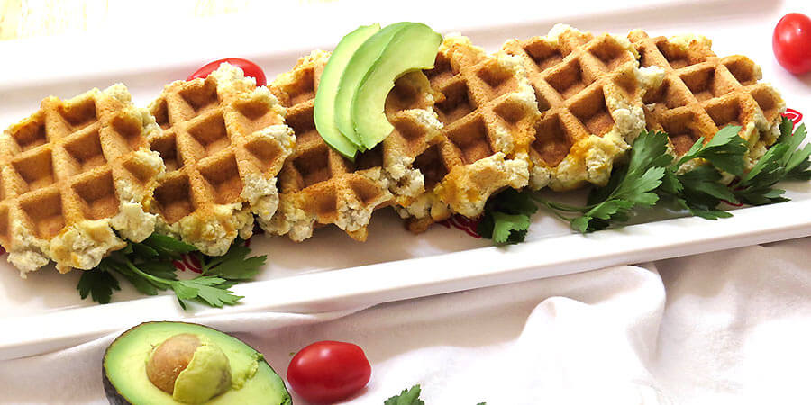 Savory Sage and Cheddar Waffles