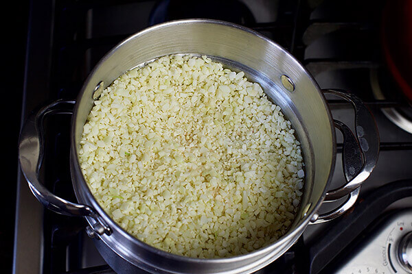 Mashed Cauliflower with Parmesan Cheese and Truffle Oil