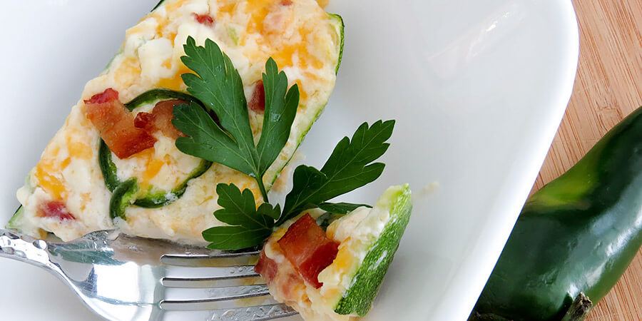 Twice Baked Potato Style Zucchini