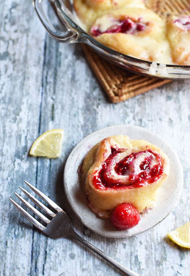 Lemon Raspberry Sweet Rolls