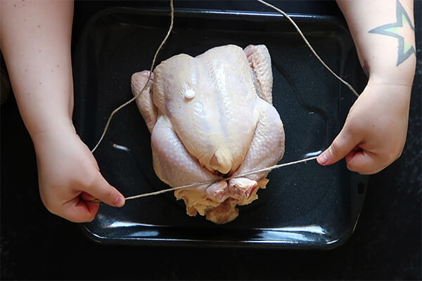 Herbed Roast Chicken with Brussels Sprouts