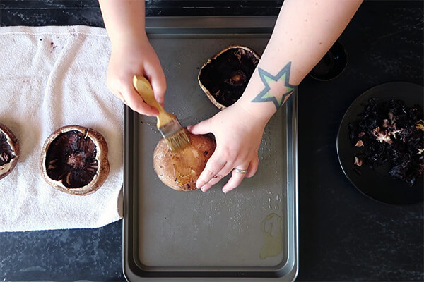 Artichoke Stuffed Portobello Mushrooms