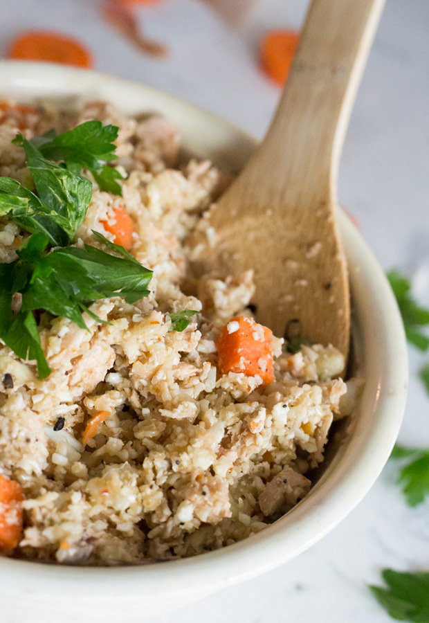 Spicy Cauliflower Rice & Salmon Medley