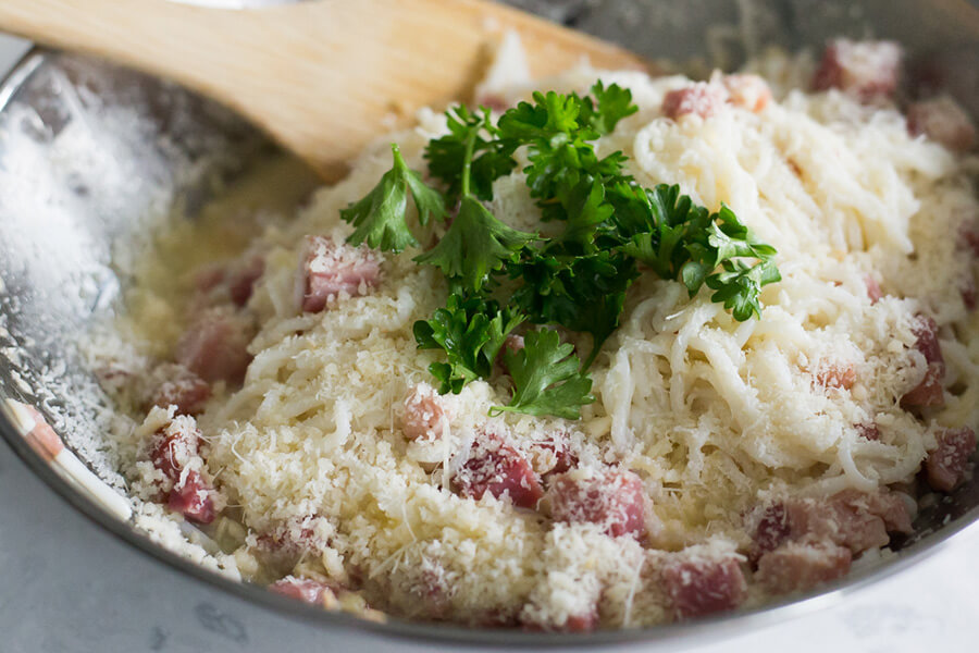 Keto Spaghetti alla Carbonara