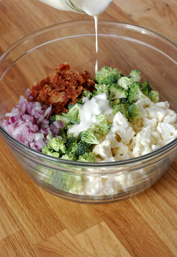 Broccoli Cauliflower Salad