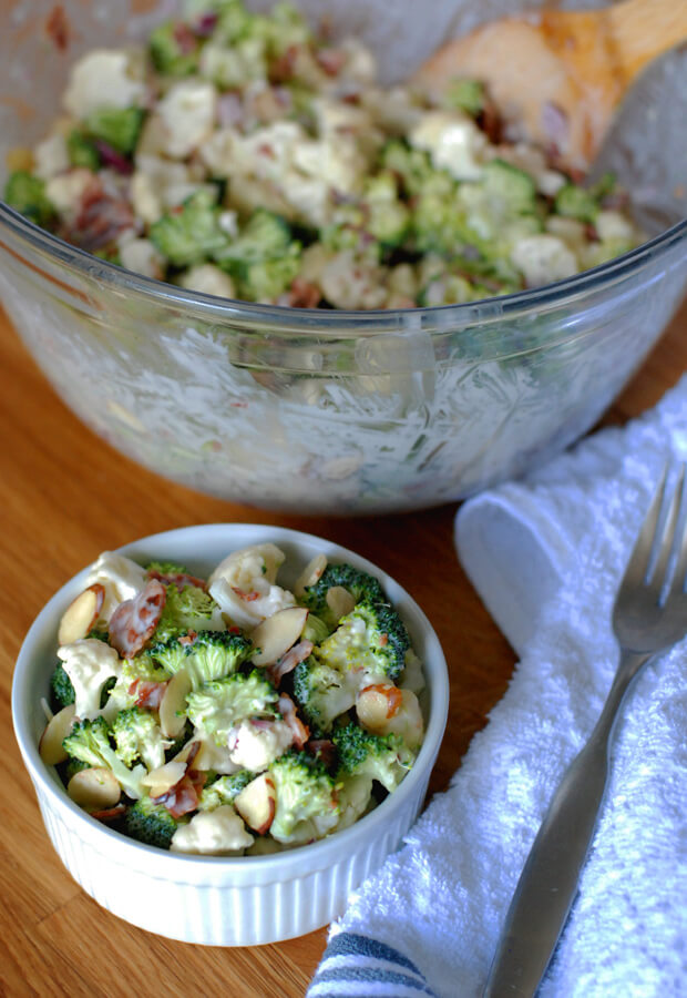 Broccoli Cauliflower Salad