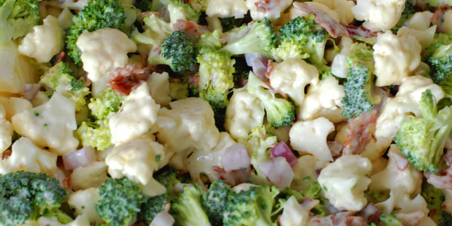 Broccoli Cauliflower Salad