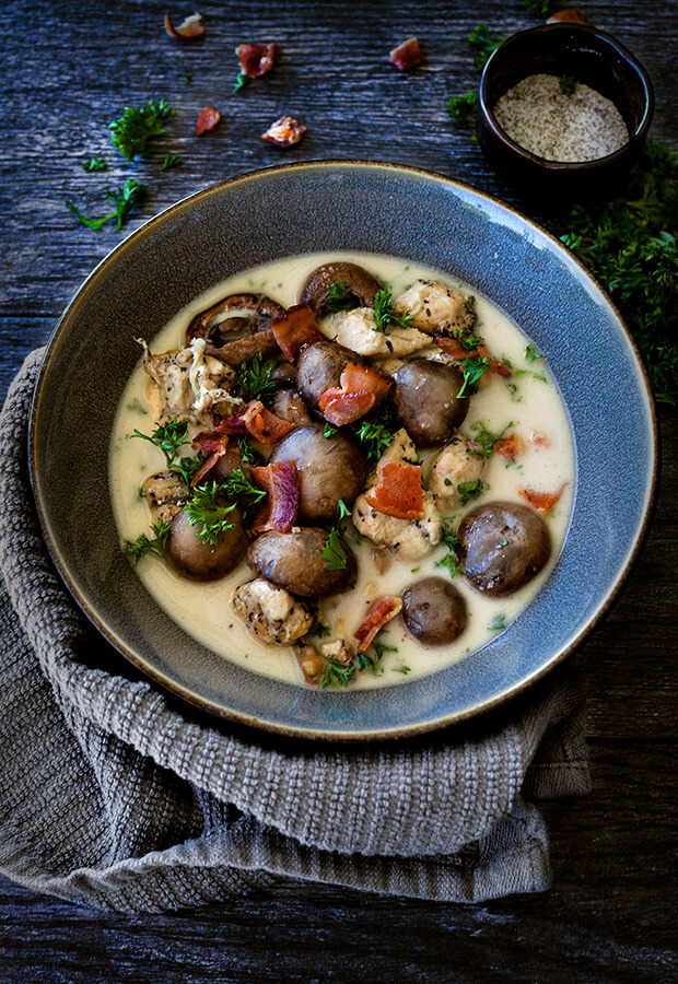 Herb Chicken and Mushroom Stew