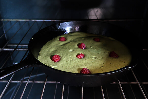 Matcha Skillet Souffle