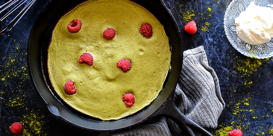 Matcha Skillet Souffle