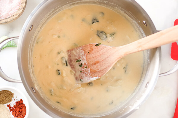 Roasted Poblano and Cheddar Soup