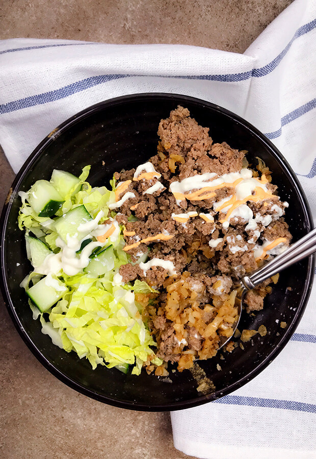 Keto Beef Shawarma Bowl