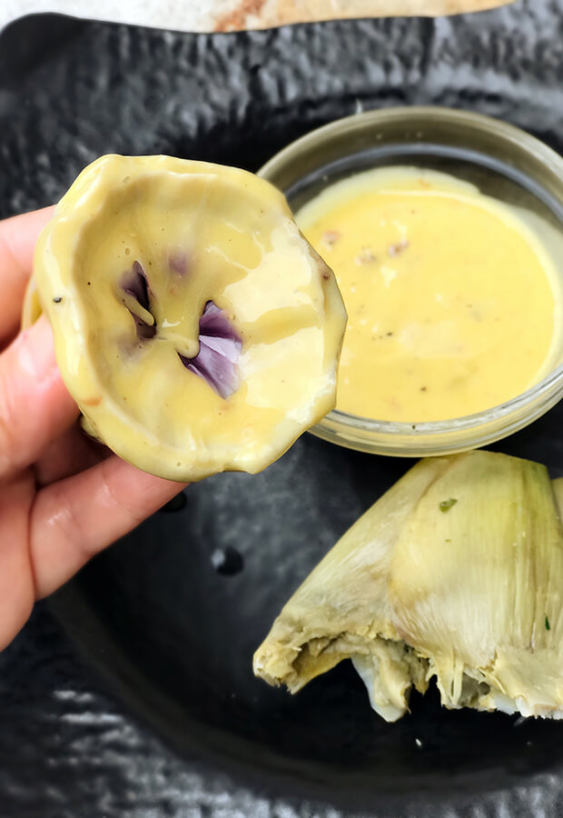 Artichokes with Anchovy Mayonnaise