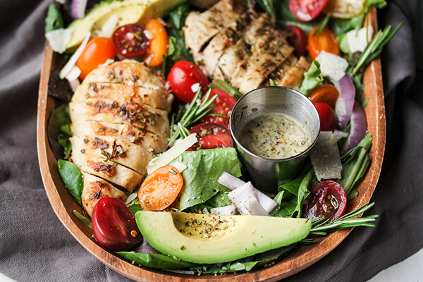 Rosemary Chicken Salad with Herb Balsamic Vinaigrette