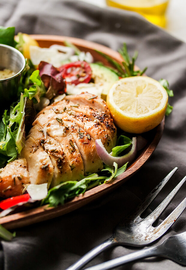 Rosemary Chicken Salad with Herb Balsamic Vinaigrette