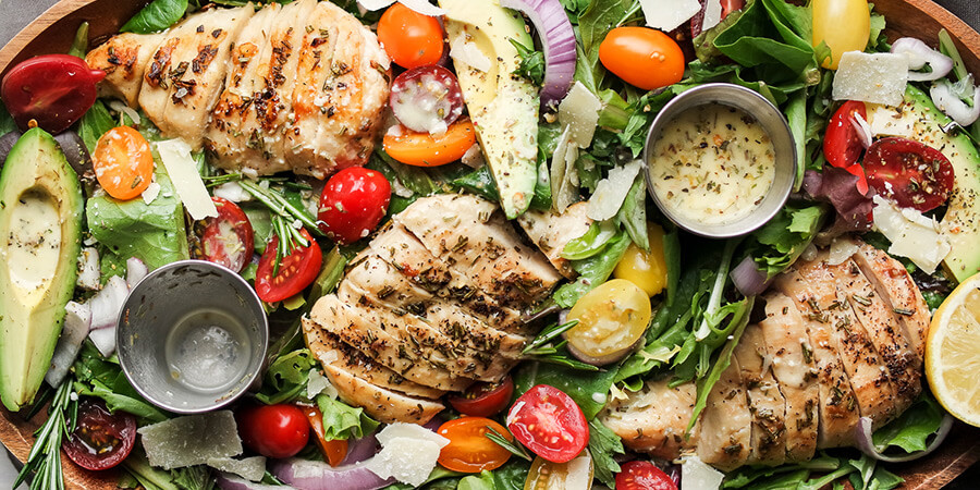 Rosemary Chicken Salad with Herb Balsamic Vinaigrette