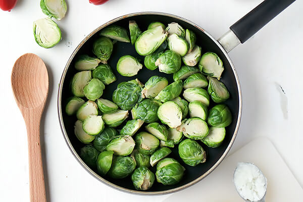 One-Pan Pepper Jack Brussels Sprouts