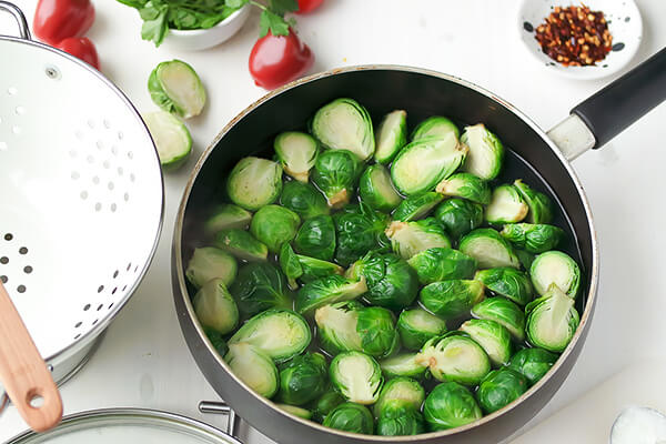 One-Pan Pepper Jack Brussels Sprouts