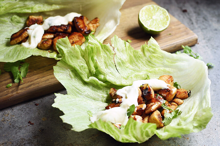 Chili Lime Chicken Lettuce Wraps