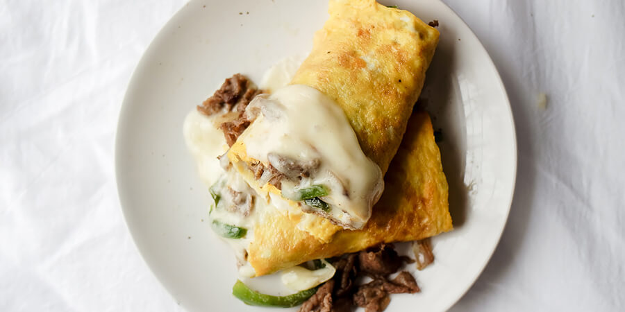 Keto Philly Cheesesteak Omelet