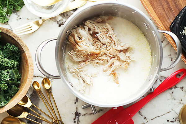 Chicken Cordon Bleu and Kale Soup