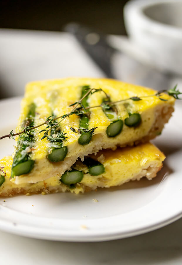 Asparagus and Gruyere Keto Quiche