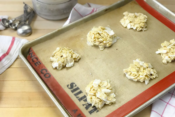 Almond and Coconut Crackle Cookies