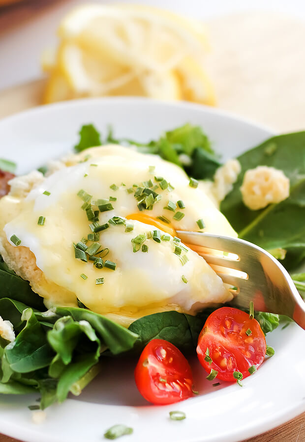 Bacon and Eggs Benedict Salad