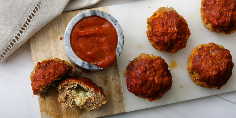 Buffalo Chicken Meatloaf Cupcakes