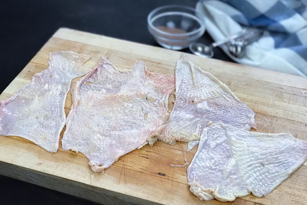 Spiced Crispy Chicken Skin Tostada