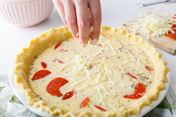 Keto Pepperoni Pizza Quiche