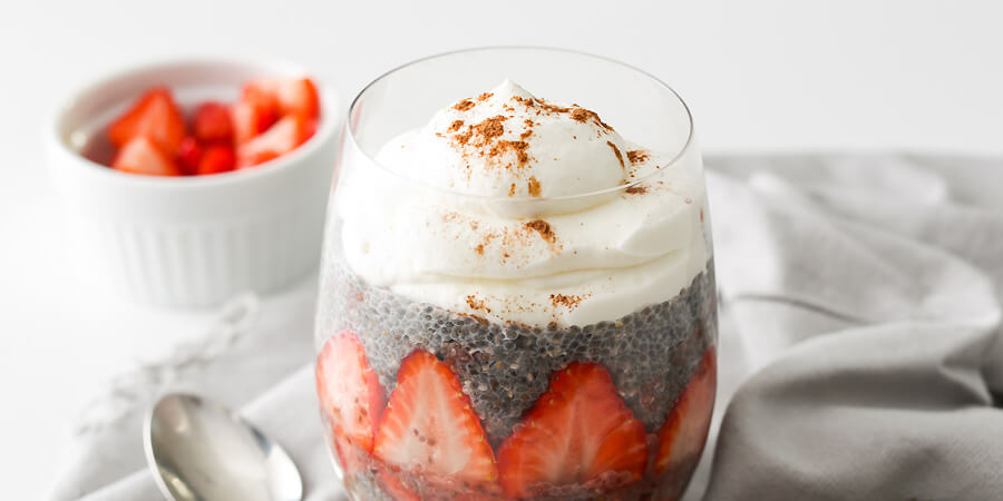 This recipe provides a fun spin on chia seed pudding. Instead of it just being one flavor, we’re layering several to create a Neapolitan style dessert.