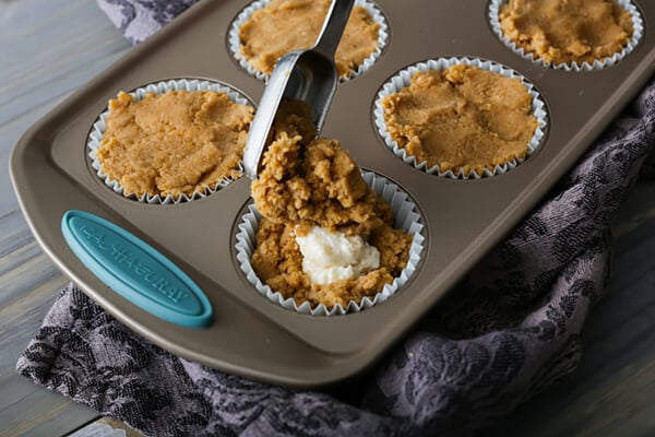 Keto Pumpkin Muffins with Cream Cheese Filling